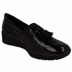Ladies Rieker Tassel Detail Formal Shoe 53751 - Black, UK 7.5