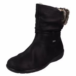 Ladies Rieker Fur Lining Ankle Boots X0680 - Black, UK 7.5