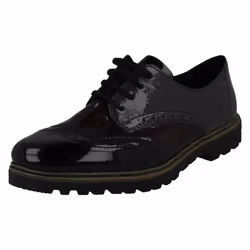 Ladies Rieker Lace Up Brogues M4823 - Black, UK 6.5