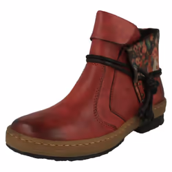 Ladies Rieker Casual Ankle Boots Z6771 - UK 5, Red