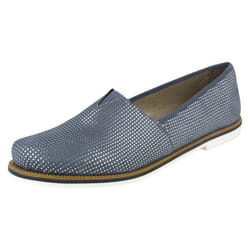 Ladies Rieker Casual Slip On Pumps 45551-12 - UK 5, Blue