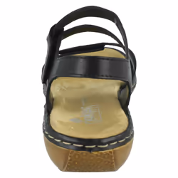 Ladies Rieker Stylish Strappy Sandals 659C7 - Black, UK 6