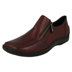 Ladies Rieker Zip Up Flats L1780 - UK 8, Red
