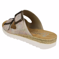 Ladies Rieker Buckle Detailed Mule Sandals 63094 - UK 4, Multi