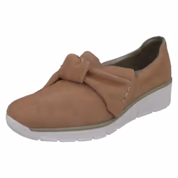 ) Ladies Rieker Bow Detailed Heeled Shoes 537Q4 - UK 6.5, Rosa (Pink