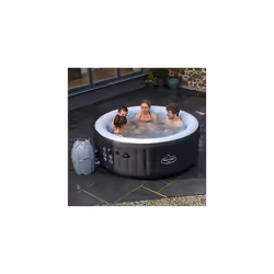 Lay-Z-Spa 54123-BNNX16AB02 Miami Hot Tub, Airjet Inflatable Spa, 2-4 Person - Black