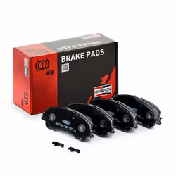 Brake pad set; CHAMPION; with acoustic wear warning; for NISSAN, RENAULT; D10604BA0A, D10604CA0A, D10604EA0A, D10604EA0ARV, D ...