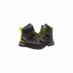 Jack Wolfskin Men's Force Striker Texapore Mid M High Rise Hiking Shoes, Grey (dark grey/lime 6322), 9