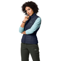 Jack Wolfskin Womens 2021 JWP Vest Windproof StormLock Quilted Packable Gilet - XS, Night Blue