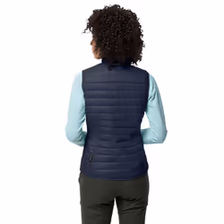 Jack Wolfskin Womens 2021 JWP Vest Windproof StormLock Quilted Packable Gilet - XS, Night Blue
