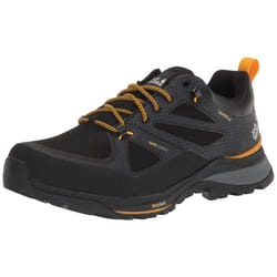 Jack Wolfskin Men's Force Striker Texapore Low M Cross Country Running Shoe, Black Burly Yellow Xt, 7.5 UK