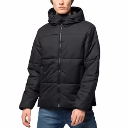 Jack Wolfskin Mens Kyoto XT Windproof Water Repellent Padded Puffer Jacket Coat - 2XL, Black