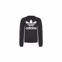 Womens adidas Originals Trefoil Crew Sweatshirt Black UK6 UK8 DV2612 - UK8