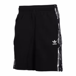 ADIDAS ORIGINALS 3 STRIPES Mens Fleece Short Trefoil - Black, M
