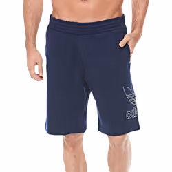 ADIDAS ORIGINALS 3 STRIPES Mens Fleece Short Trefoil - Navy, S