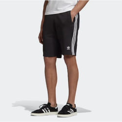 Adidas Originals Men's 3 Stripes Cotton Casual Summer Fleece Shorts - UK Size S, Black