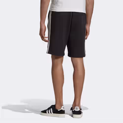 Adidas Originals Men's 3 Stripes Cotton Casual Summer Fleece Shorts - UK Size S, Black