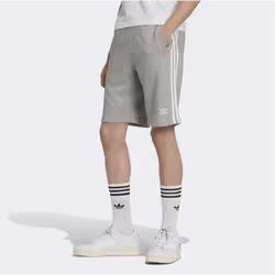 Adidas Originals Men's 3 Stripes Cotton Casual Summer Fleece Shorts - UK Size XL, Grey