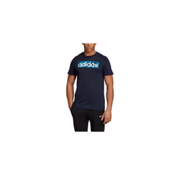 adidas Linear AOP Box Mens Navy Blue T-shirt - M
