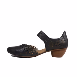 ) 43753-14 | Navy Leather | Womens Riptape Summer Shoes - 5 (Adults' - Additional view 2