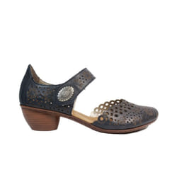 ) 43753-14 | Navy Leather | Womens Riptape Summer Shoes - 7.5 (Adults'