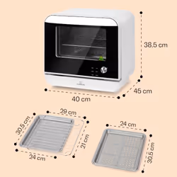 Klarstein Vita Pro Single 18 L Stand-alone 2450 W Hot air fryer White
