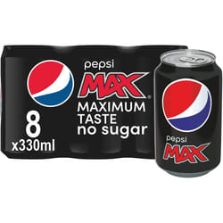 Pepsi Max, 8 x 330ml