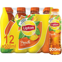 Lipton Ice Tea Peach Still Soft Drink 500ml, (Pack of 12)