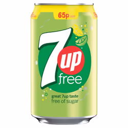 7UP Free Lemon & Lime Can 330ml (Pack of 24)