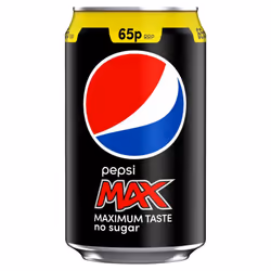 Pepsi Max No Sugar Cola Can 330ml (Pack of 24)