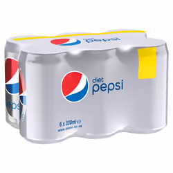 Pepsi Cola Diet PMP Can 6 x 330ml (Pack of 4)
