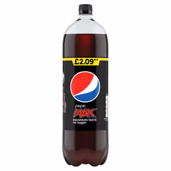 Pepsi Max No Sugar Cola 2L (Pack of 6)