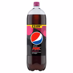 Pepsi Max Cherry No Sugar Cola Bottle 2L (Pack of 6)