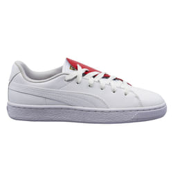 ) Puma Basket Crush Womens Trainers Low White Casual Lace Up Shoes 369556 01 - 4.5 (Adults'
