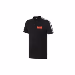 Puma Polo Shirt Mens Camo Pack Tape Black - Medium