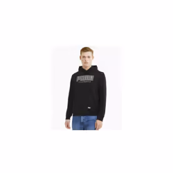 Mens Puma Athletics Hooded Black Sweatshirt - Medium