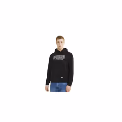 Mens Puma Athletics Hooded Black Sweatshirt - Medium