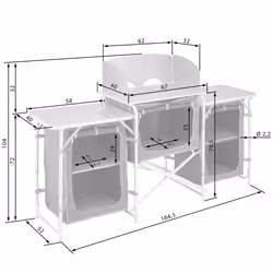 TecTake 402919 camping kitchen Grey - Additional view 6