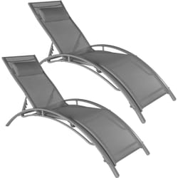 TecTake 403063 beach chair Grey Aluminium