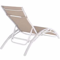TecTake 403065 beach chair Beige Aluminium