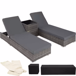 TecTake 403088, Grey, Aluminium, Polyester