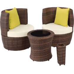 TecTake 403140, Black, Brown, 2 seat(s), Adults & Children, Boy/Girl