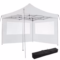 TecTake 403148, White, Polyester, Polyvinyl chloride (PVC), Aluminium