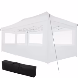 TecTake 403163, White, Polyester, Polyvinyl chloride (PVC), Aluminium