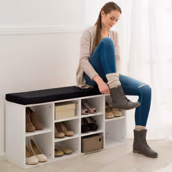 TecTake 403174 shoe organizer Black, White