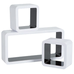 TecTake 403189 shelve MDF Black, White