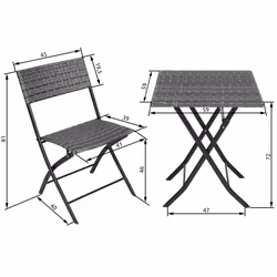 TecTake 403197 outdoor furniture set Grey - Additional view 6