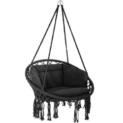 TecTake 403203 outdoor chair Polyester, Steel Black