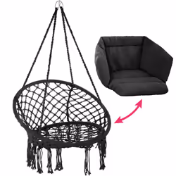 TecTake 403203 outdoor chair Polyester, Steel Black