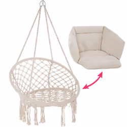 TecTake 403205 outdoor chair Polyester, Steel Beige
